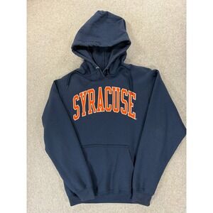Syracuse Orange Screened Logo Campus Hoodie Sweatshirt (Men's Small) Blue